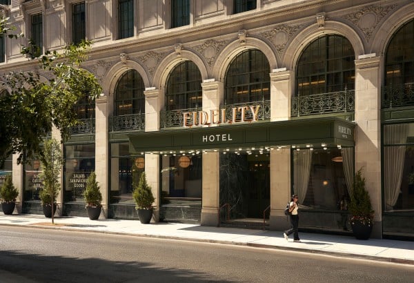Exterior of Cincinnati's Fidelity Hotel.
