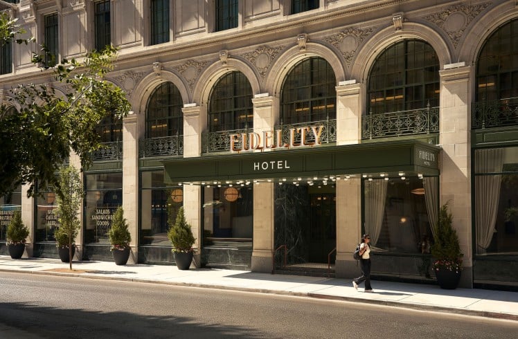 Exterior of Cincinnati's Fidelity Hotel.